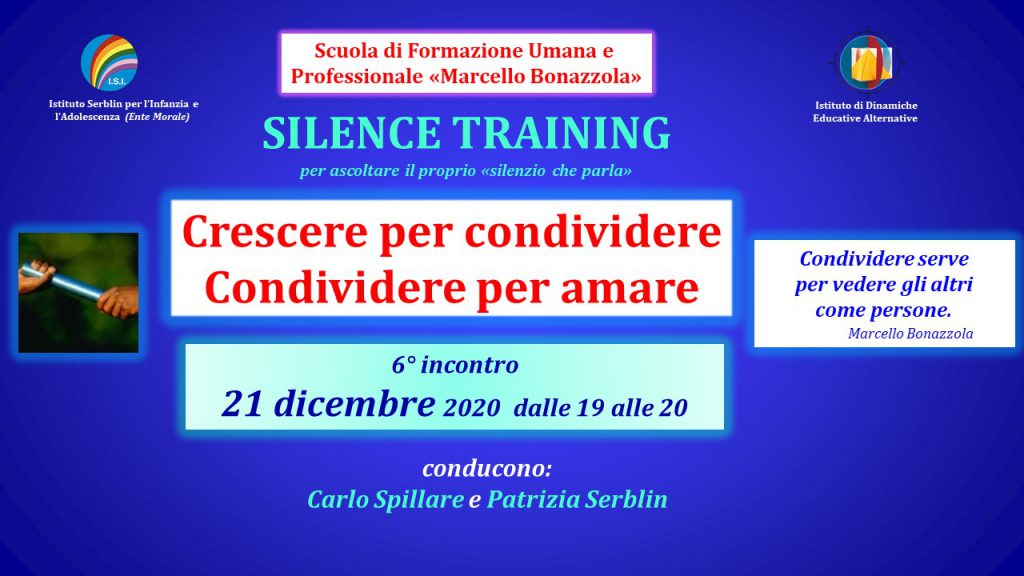 Silence Training 21 dicembre copertina